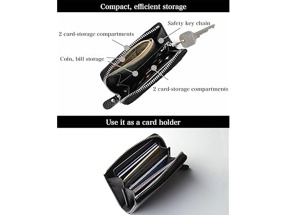 Shoebill Zippered Leather Wallet