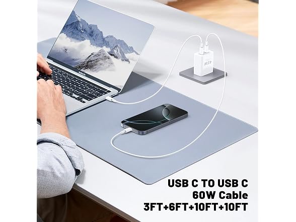 QZIIW 45W Dual USB-C Charger 2-Pk w/ Cable