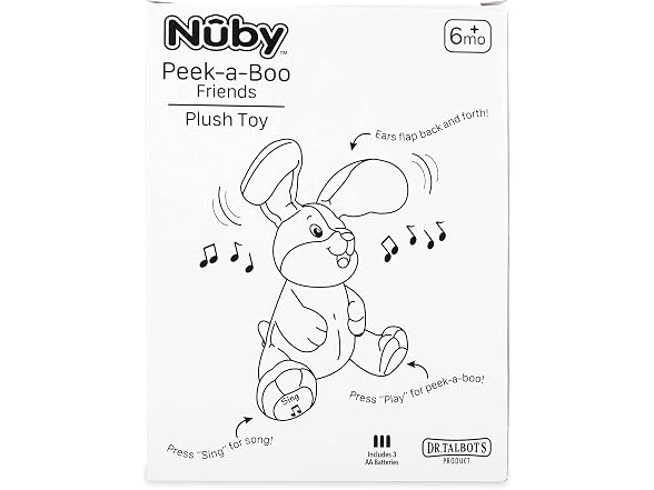 Nuby Peek a Boo Friends Animated Plush Toy