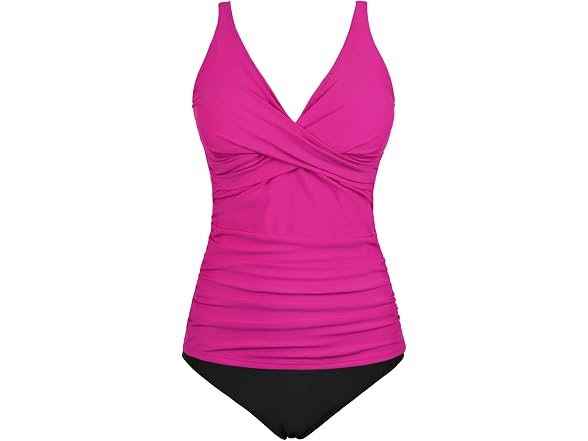 Hilor Women (14) Tankini Swimsuits Ruched V Tops