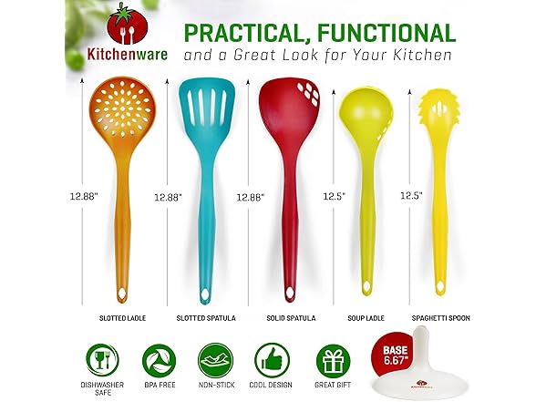 5-Piece Nylon Cooking Utensil Set