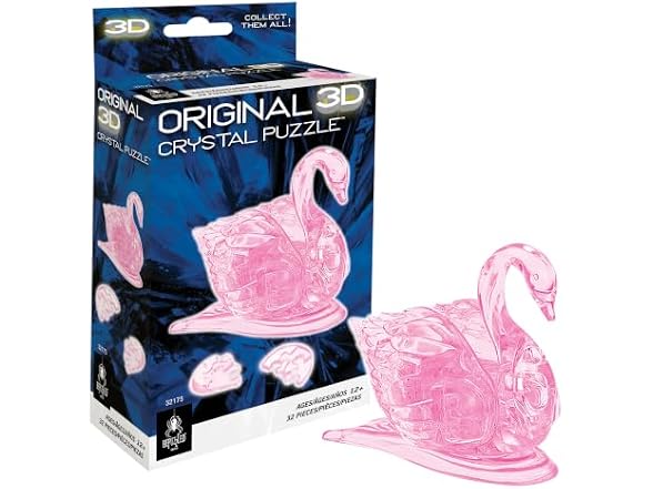 Swan II Crystal 3D Puzzle, 32-Pc Brain Teaser