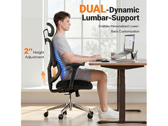 Jacia 400lb Mesh Office Chair - Black