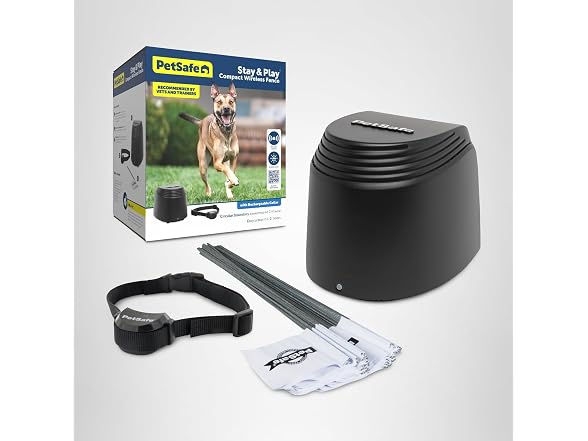 PetSafe Stay & Play Compact Wireless Dog Fence, Up to 3/4 Acre
