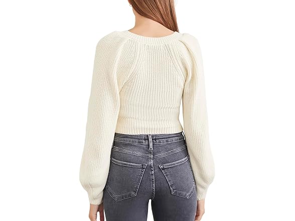 Forever 21 (L) Rib-Knit Cropped Sweater