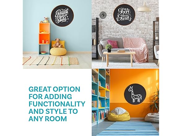 Sunnydaze Round Magnetic Chalkboard