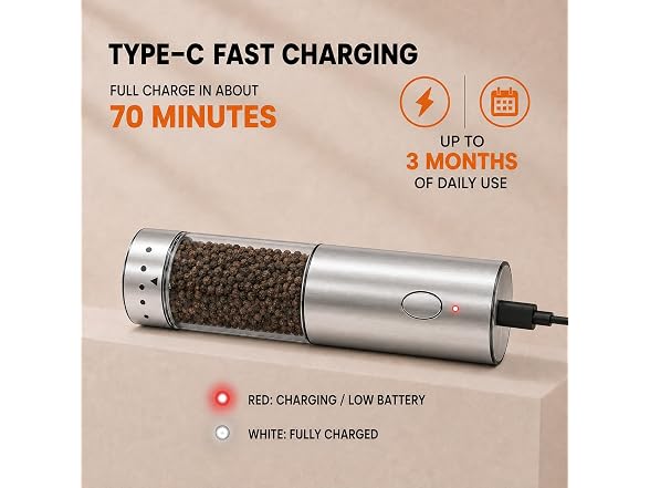Electric Salt and Pepper Grinder Set