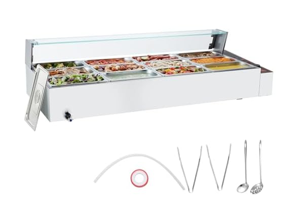 VEVOR 12-Pan Commercial Food Warmer, 12