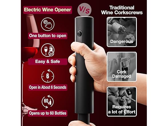 CREERJOY Electric Wine Opener