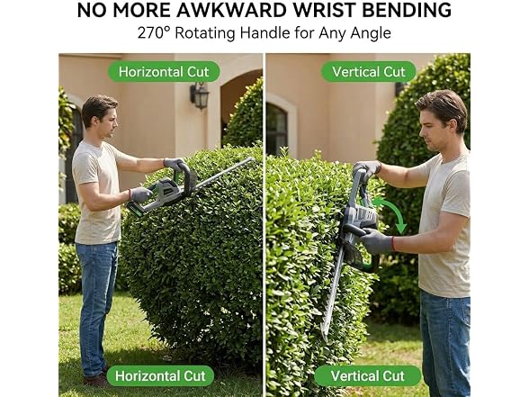Endutools Cordless Electric Hedge Trimmer