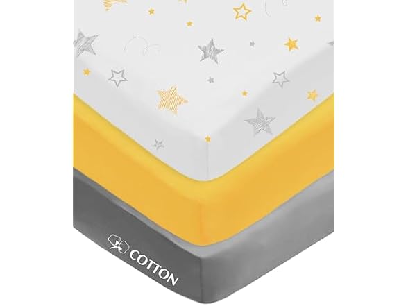 American Baby Company Crib Sheets, 3 Pack