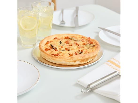 Restaurantware Aluminum Coupe Pizza Pan, 9 In, 12 Pack