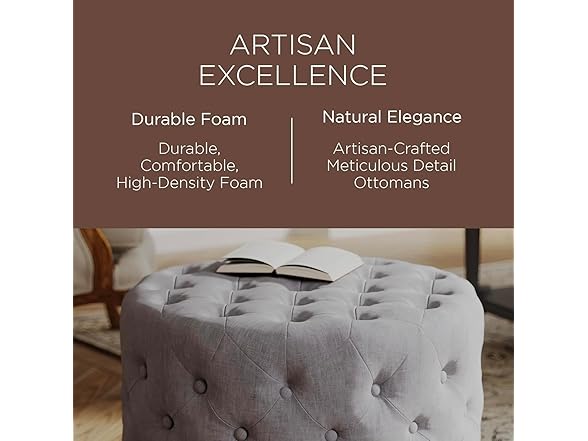Maven Lane Marcy Traditional Large Ottoman