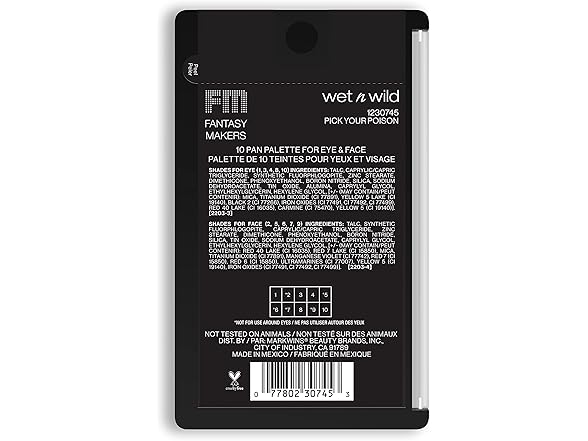 wet n wild Fantasy Makers Halloween 10 Pan Palette Pick Your Poison
