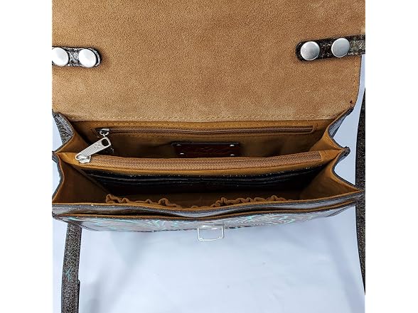 Patricia Nash WOMEN'S TOOLED COLLECTION LAURENTINA MEDIUM LEATHER CROSSBODY BAG PURSE