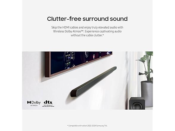SAMSUNG S800D 3.1.2ch Soundbar w/Wireless Dolby Atmos Audio, (Open Box)