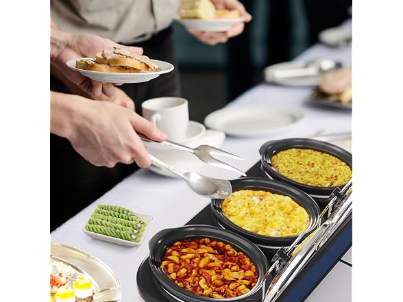 Triple Slow Cooker Buffet Servers
