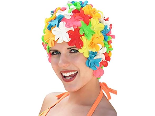 Sync Swimwear - Retro Flower Swim Cap