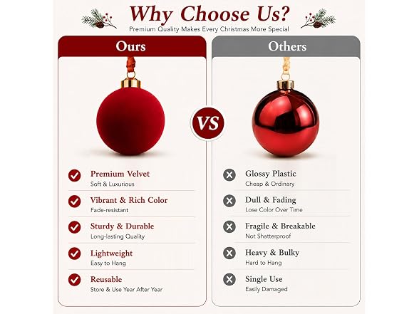 Rokkibom Velvet Christmas Balls