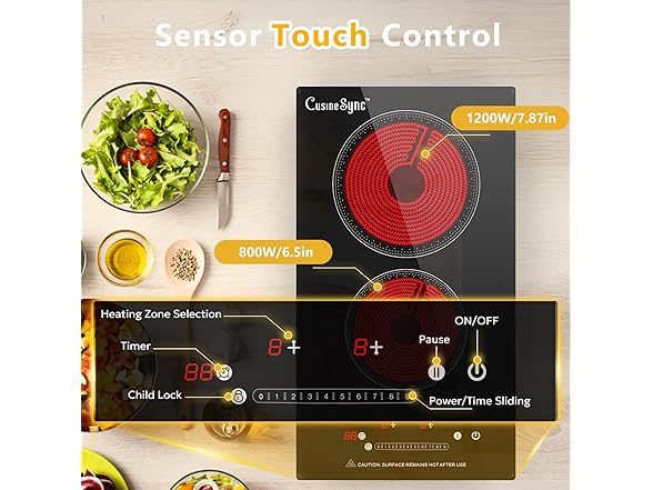 2 burner Electric Cooktop (Touch control)