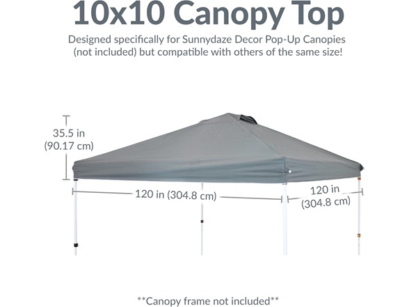 Sunnydaze Premium Canopy Shade w/ Vent