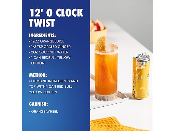 1CT Red Bull Yellow Edition Energy Drink, Tropical