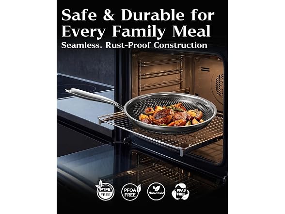 XBM 12in Nonstick Frying Pan Honeycomb