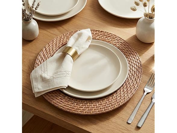 ChargeIt by Jay Ch, Rattan Charger Plate - Set of 4