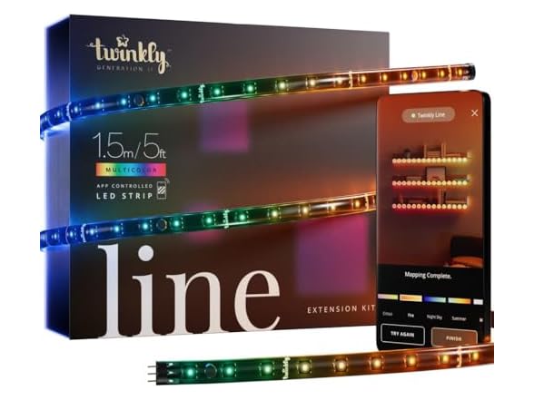 Twinkly Line Extension Kit Adhesive, Magnetic Light Strip