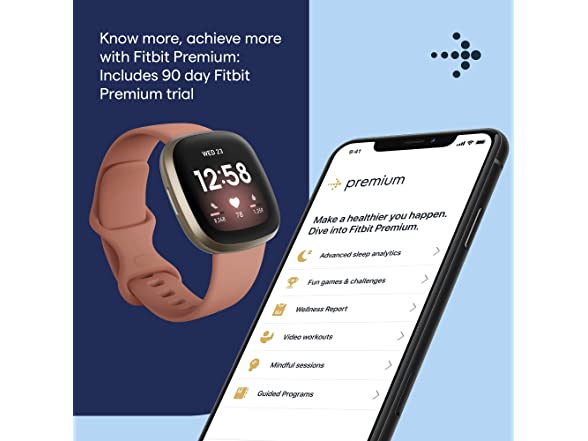 Fitbit X0032OQK2J Fitbit - Versa 3 Health & Fitness Sma (Open Box)
