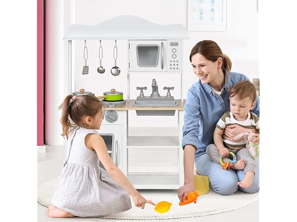 Costzon Kids Wooden Kitchen Playset
