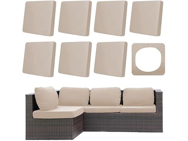 $24.99, Was $35.99, 30% Off! 8Pcs Outdoor Cushion Covers Beige dealfomo
