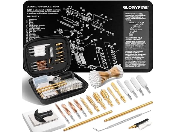 GLORYFIRE Gun Cleaning Kit w/ Mat