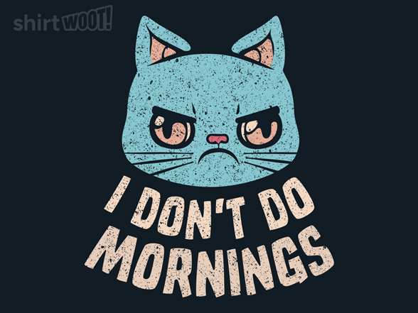 I Don't Do Mornings Cranky Cat