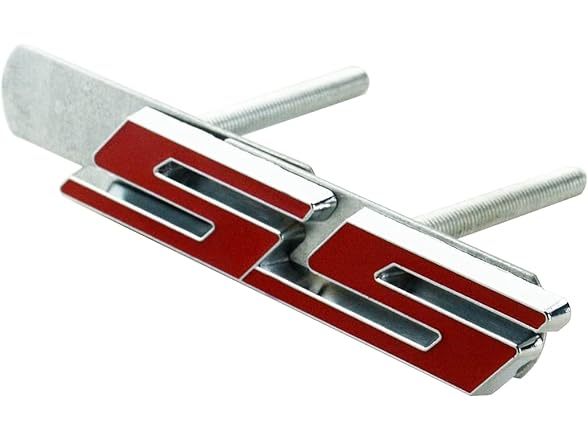 Front Grille SS Emblem Silver Red 1Pc