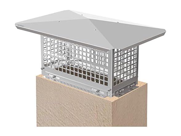 Chimney Cap, 8\" x 17\" Flue Caps, 304 Stainless