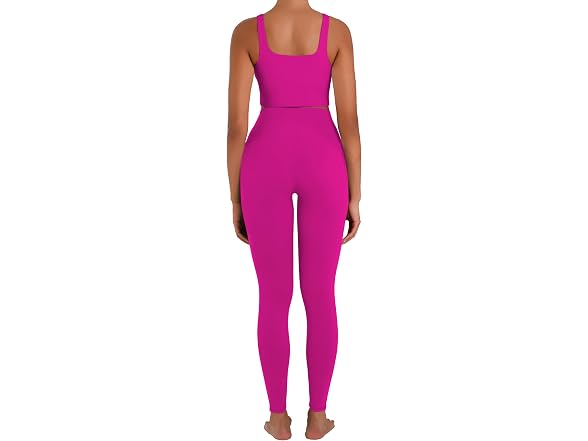 Sunzel Womens Leggings 25in M Hot Pink W/Pockets