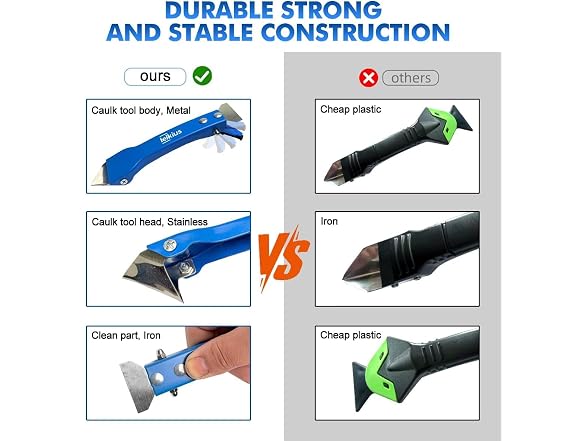 Leikius 3-in-1 Silicone Caulking Tool