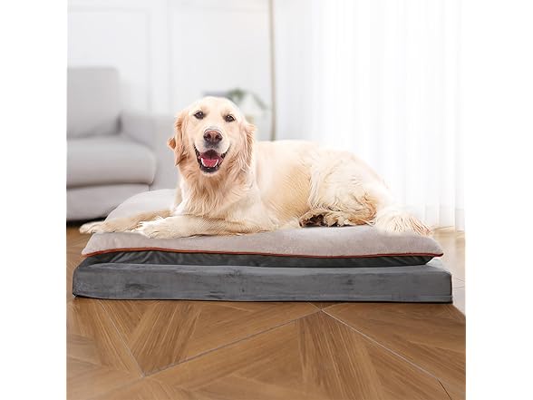 Amazon Basics Dog Bed with Cooling Gel Memory Foam