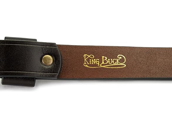King Buck Premium Leather D Ring Dog Collar