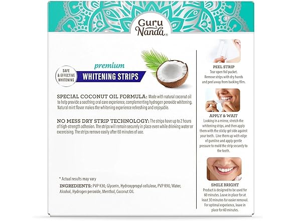 GuruNanda Teeth Whitening Strips 16 Day Kit