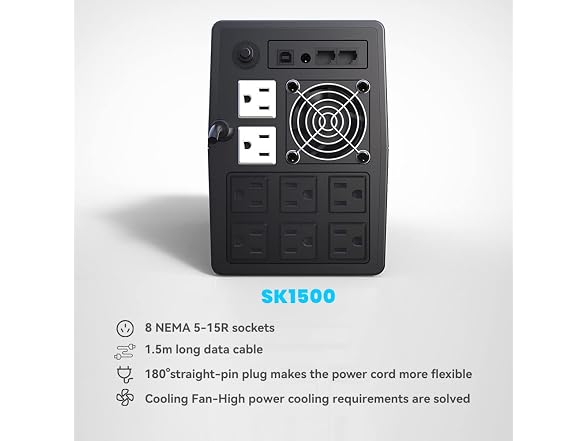SKE 900W UPS Battery Backup & Surge Protector