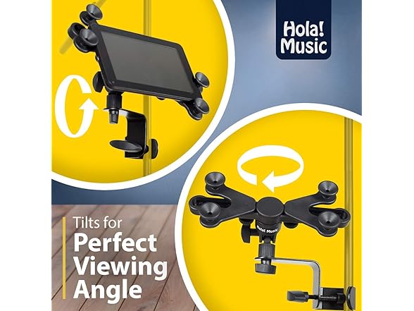 Hola! Music Mic Stand Tablet Smartphone Holder Mount