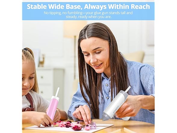 Athnevy FA0401 Cordless Hot Glue Gun White White