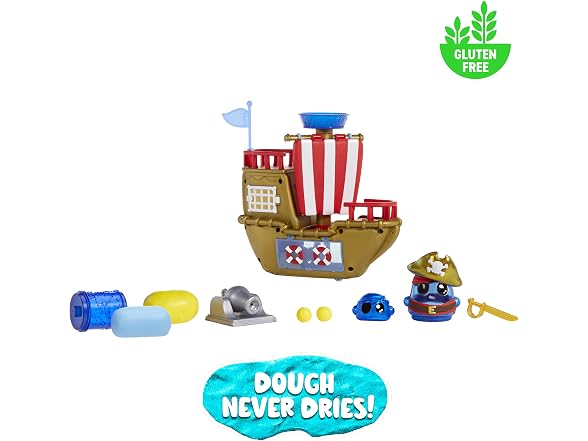 DohKins Pirate Ship Playset & Pirate - Dough Never Dries