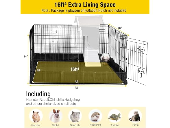Aivituvin Pet Playpen Small Animal Cage Rabbit