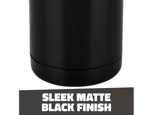 Double Wall Stainless Steel Can Cooler – 5 Inch, Black