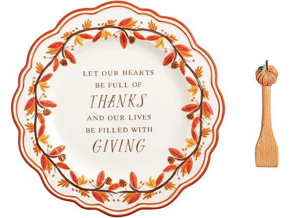 Mud Pie Thanksgiving Platter Set