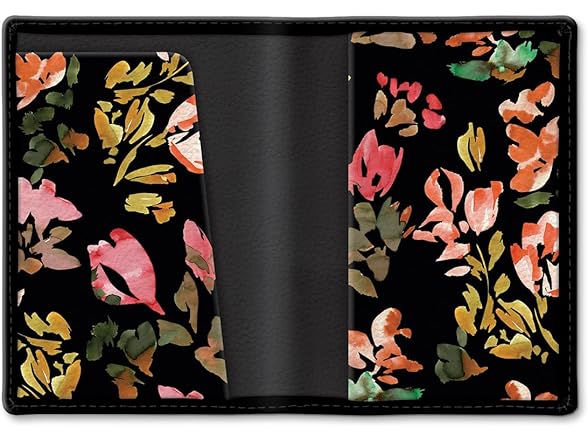 Lady Jayne Hazy Florals Black Passport Cover