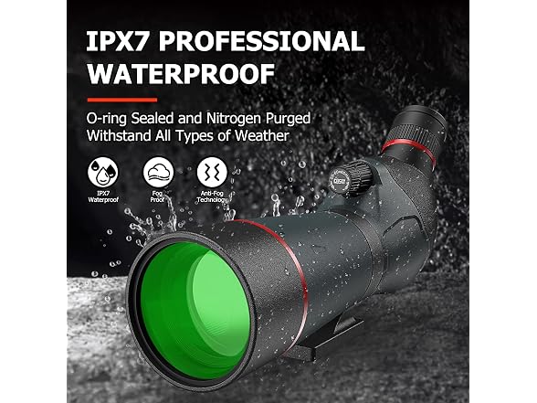 Gosky 20-60x65 Spotting Scope w/ Full Size Tripood